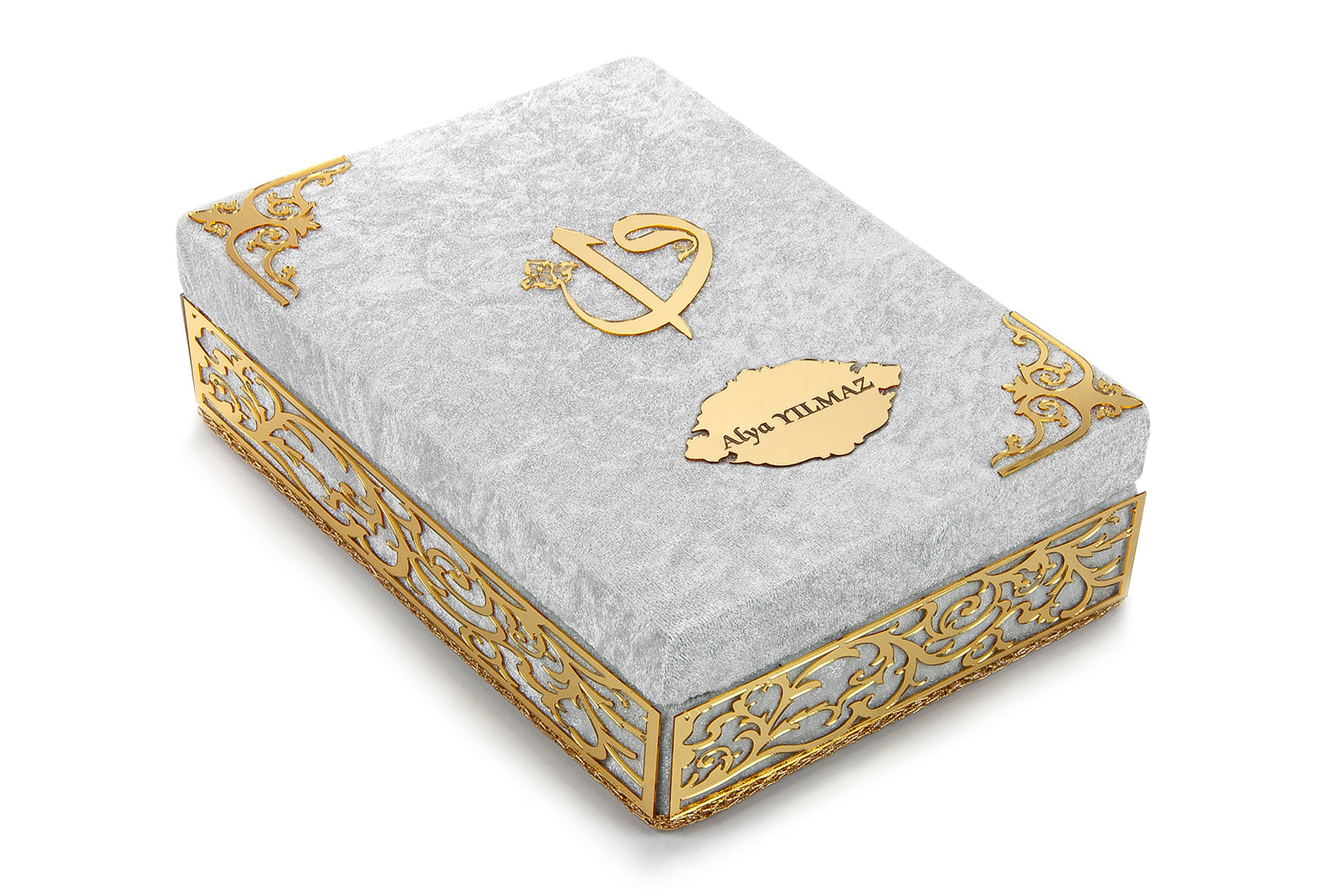 Velvet Covered Holy Quran and Prayer Beads with Decorative Box Set, Islamic Ramadan Eid Gifts - ihvan
