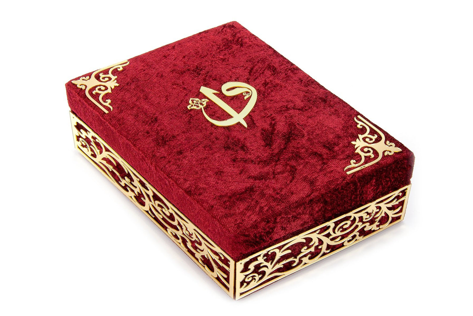 Velvet Covered Holy Quran and Prayer Beads with Decorative Box Set, Islamic Ramadan Eid Gifts - ihvan