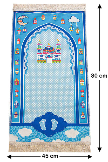 Quran Learning Set for Boys | Elif-Ba Book | Prayer Rug | Tasbih | Islamic Guide Book | Bag - Ihvan