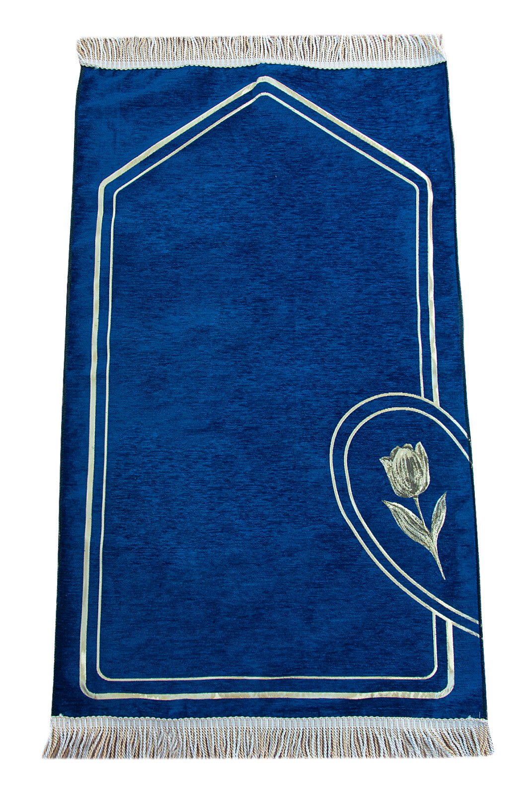 Personalized Muslim Prayer Rug Set for Couples | Chenille Janamaz with Tasbih - Ihvan
