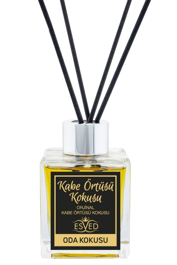 Kaaba Cover Scented Diffuser | Islamic Room Air Freshener with Bamboo Sticks | Long-Lasting Room Fragrance - Ihvan