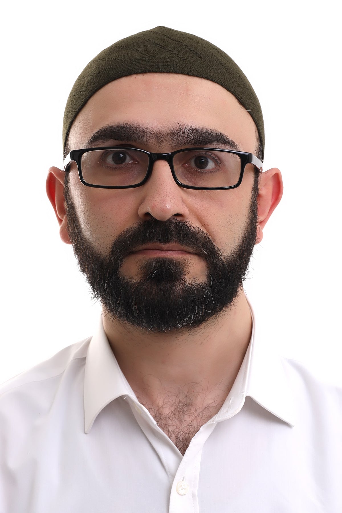 Dark Khaki Winter Cross - Patterned Woven Skullcap Hat - ihvan
