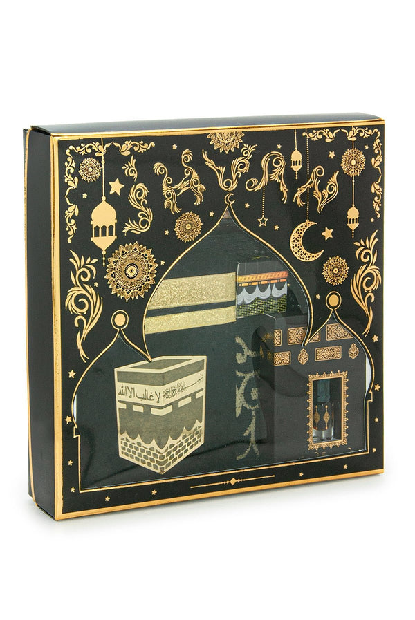 Luxury Black Muslim Prayer Gift Set (Sajadah | Tasbih | Yaseen Book) - Ihvan