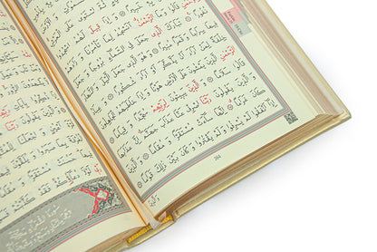 Luxury Gold Bride Quran Gift Set  | Velvet Box & & Holy Quran & Prayer Rug - Ihvan
