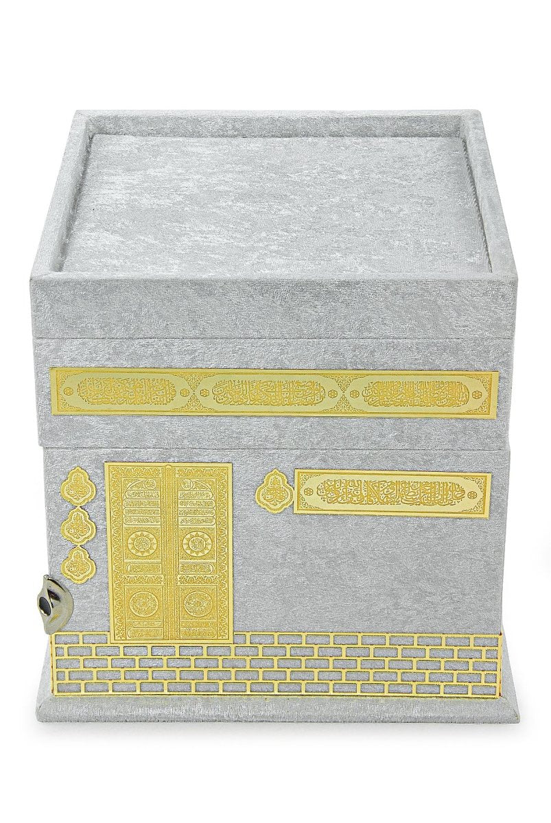 Elegant Kaaba Design Islamic Prayer Gift Set | Muslims Prayer Rug & Holy Quran & Wedding Gift - ihvan