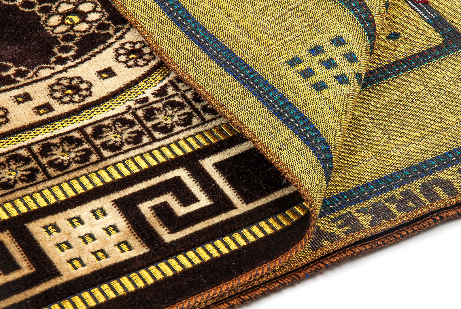 Velvet Muslim Prayer Rug with Prayer Rosary - ihvan