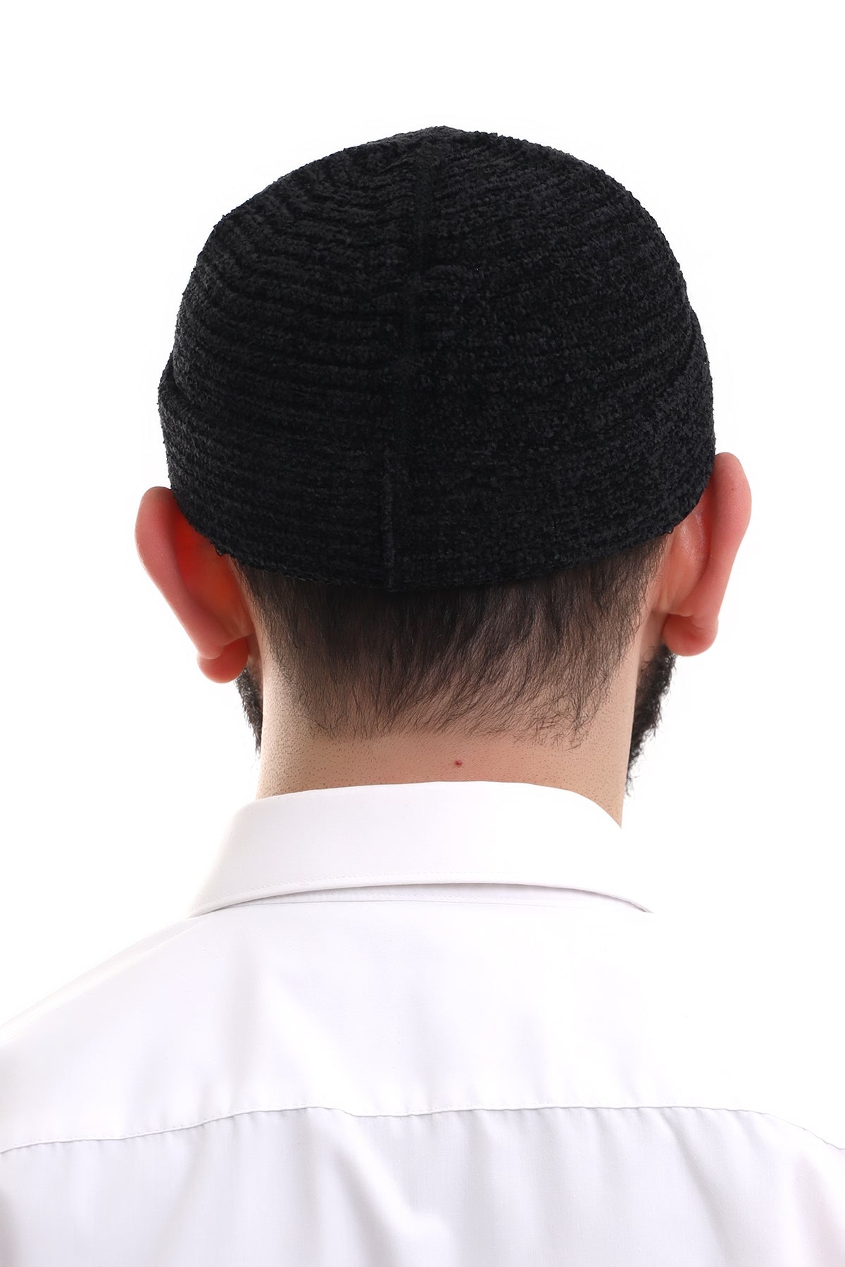 Muslim Men’s Folded Knit Black Kufi Hat | Prayer Cap | Soft & Breathable Islamic Skullcap (Taqiyah) - Ihvan