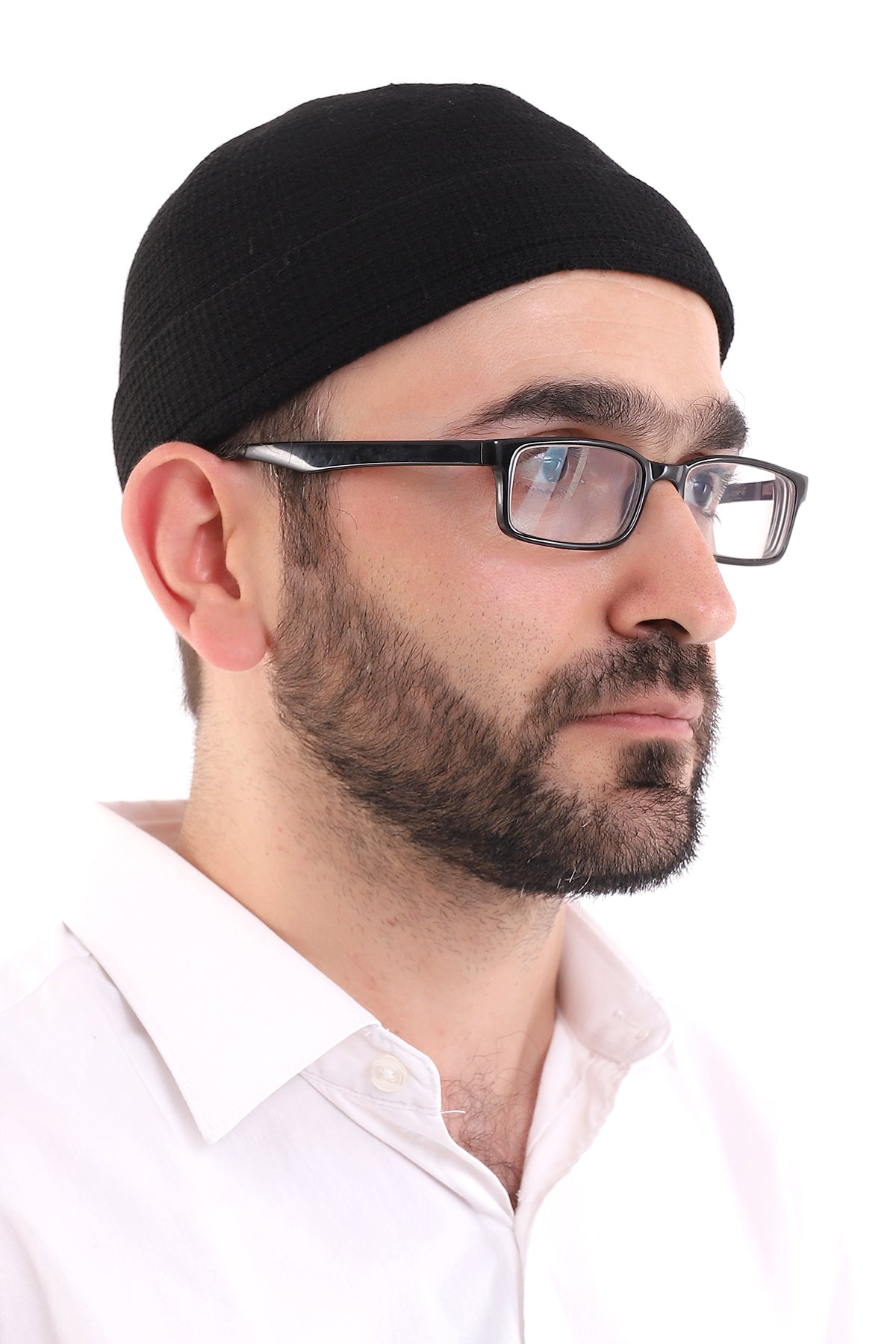 Muslim Winter Velvet Roll - up Edge Skullcap for Men, Islamic Gifts, Standart Size - ihvan