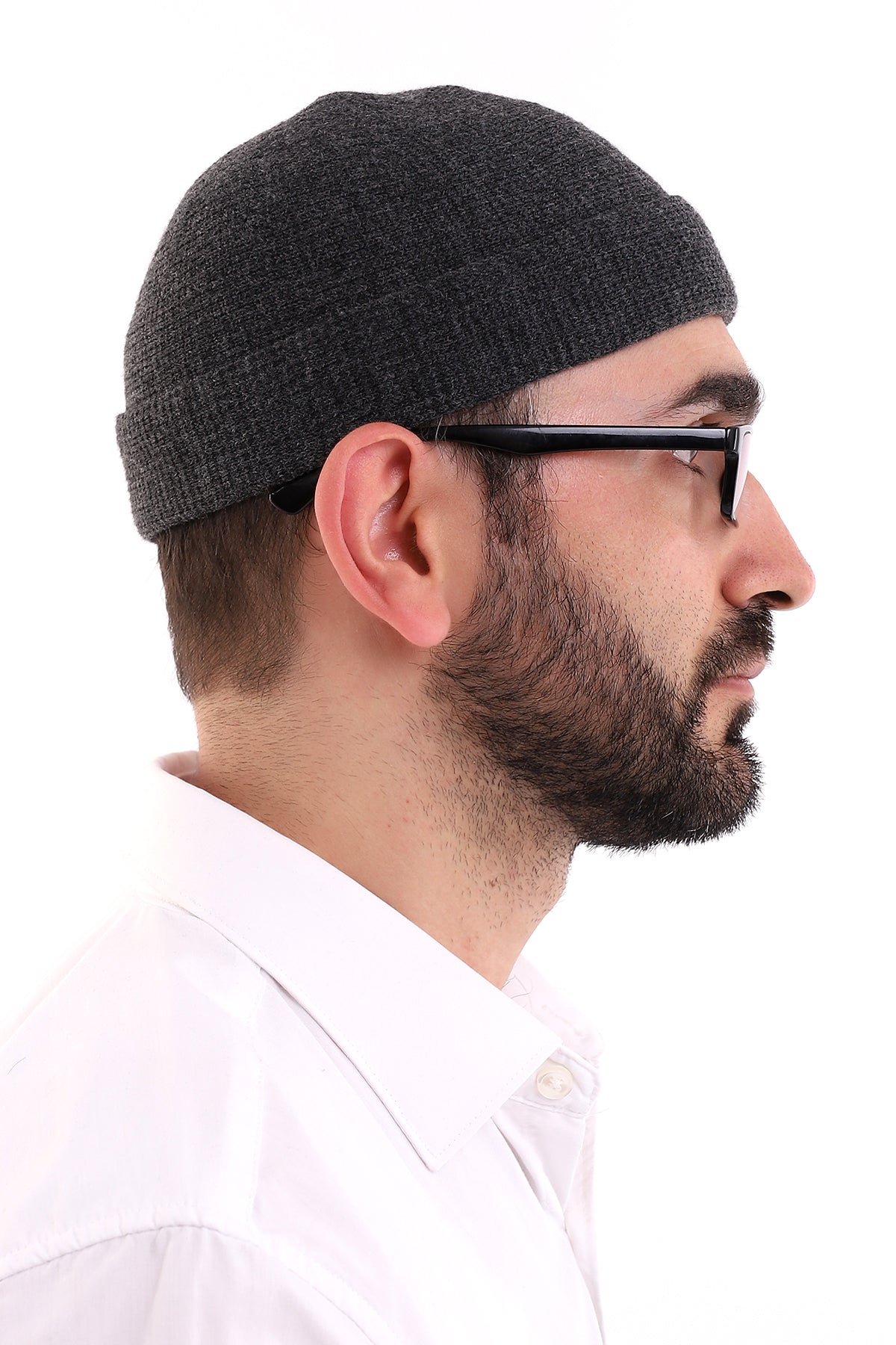 Muslim Winter Velvet Roll - up Edge Skullcap for Men, Islamic Gifts, Standart Size - ihvan