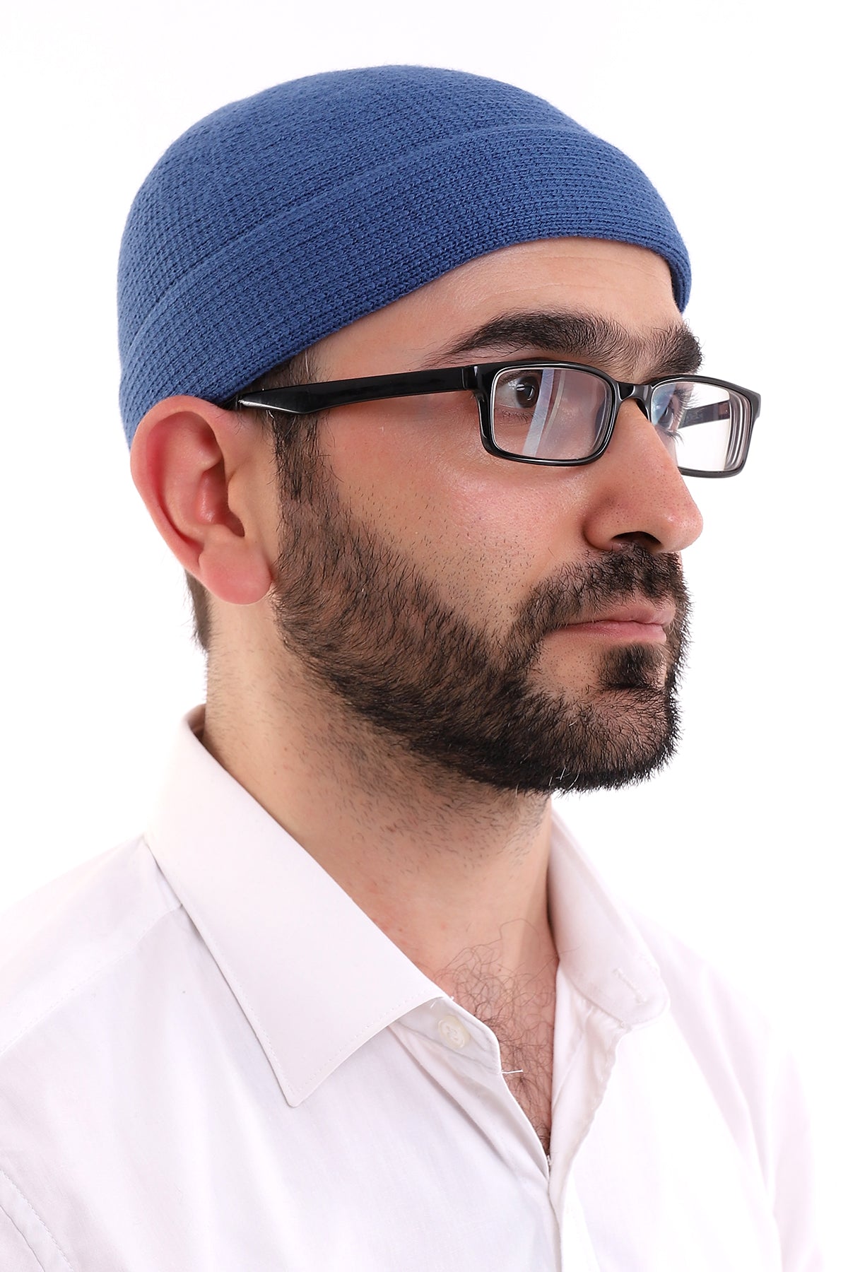 Muslim Winter Velvet Roll - up Edge Skullcap for Men, Islamic Gifts, Standart Size - ihvan