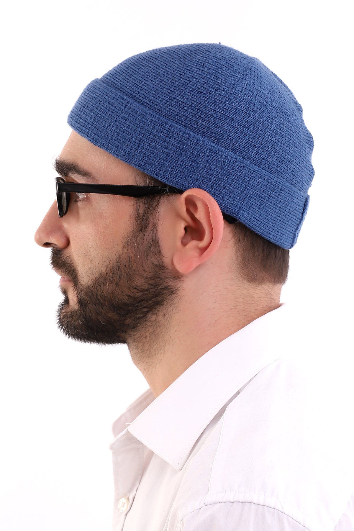 Muslim Winter Velvet Roll - up Edge Skullcap for Men, Islamic Gifts, Standart Size - ihvan