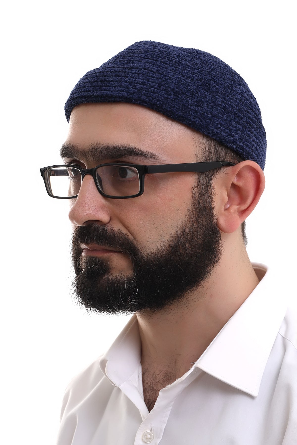 Muslim Men’s Folded Knit Navy Blue Kufi Hat | Prayer Cap | Soft & Breathable Islamic Skullcap (Taqiyah) -  Ihvan