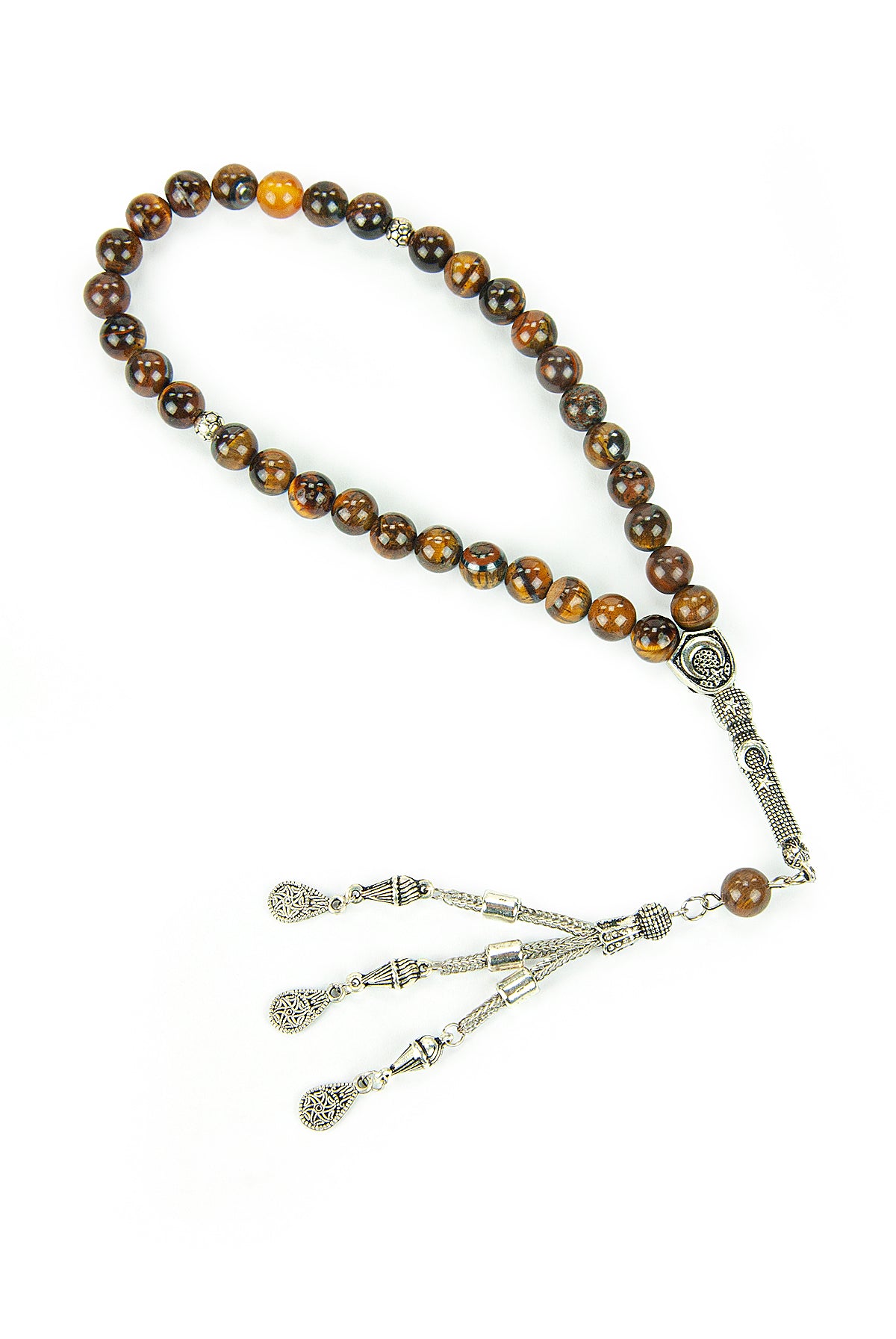 33-Bead Brown Tasbih (Tasbeeh) Rosary | Islamic Prayer Beads with Gift Box | Misbaha for Muslim Men - Ihvan