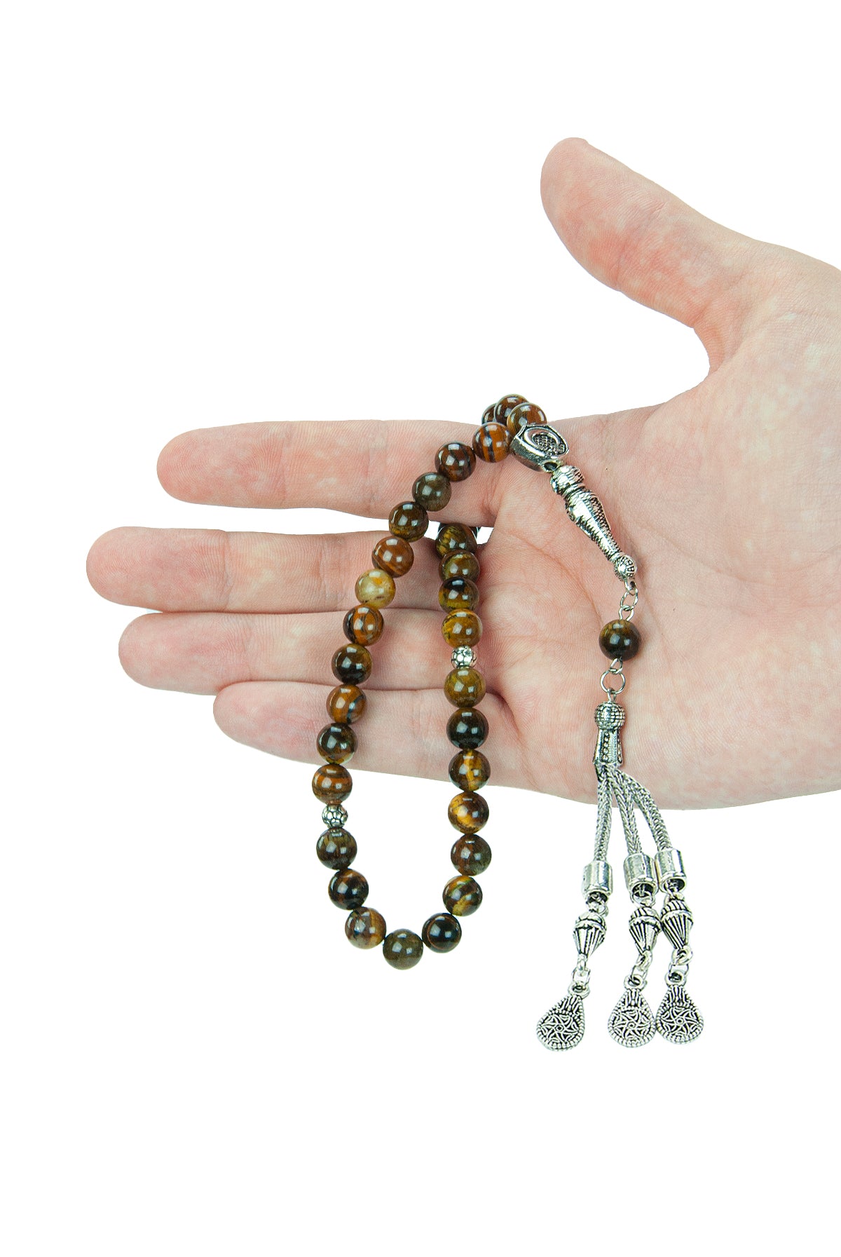 33-Bead Brown Tasbih (Tasbeeh) Rosary | Islamic Prayer Beads with Gift Box | Misbaha for Muslim Men - Ihvan