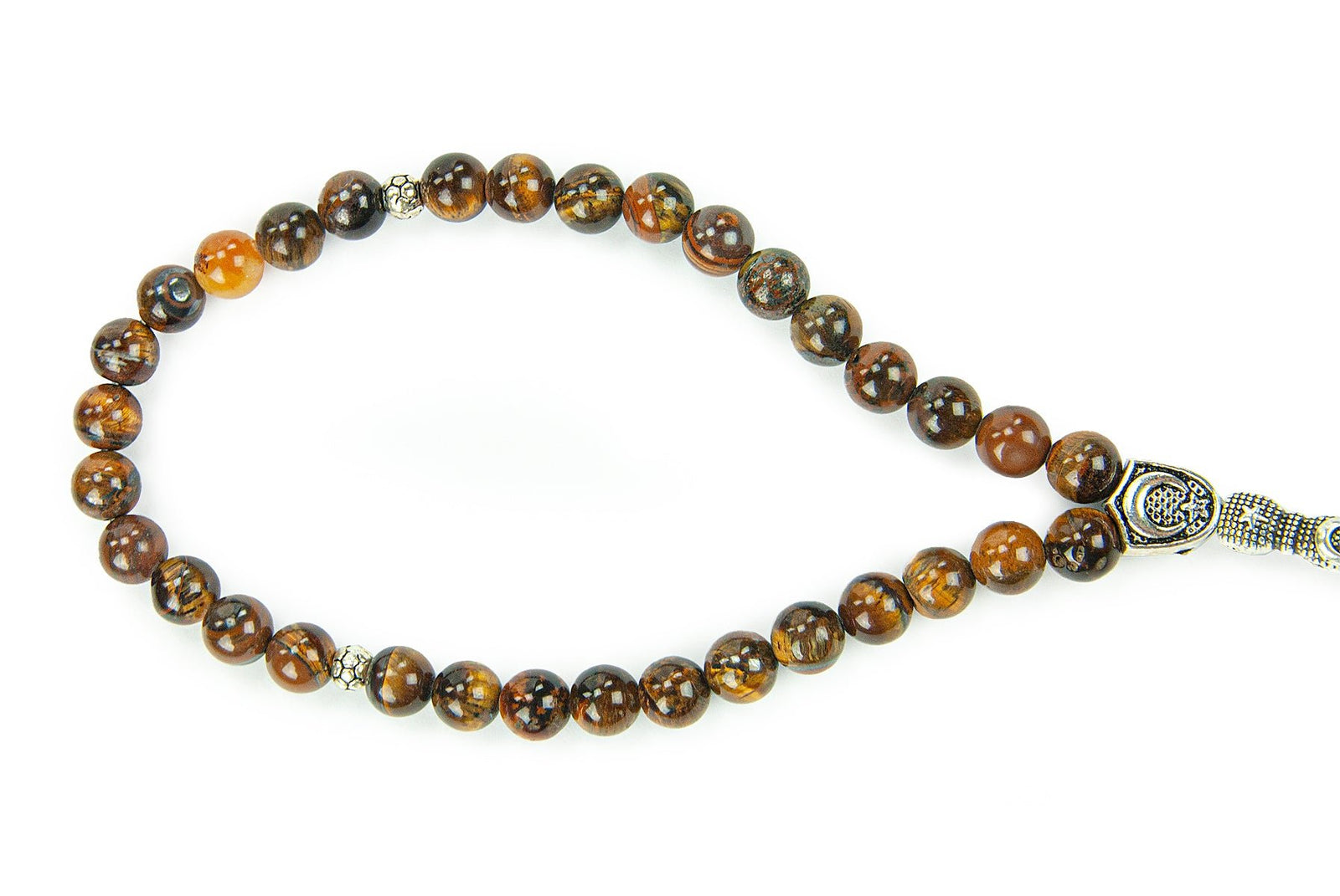 33-Bead Brown Tasbih (Tasbeeh) Rosary | Islamic Prayer Beads with Gift Box | Misbaha for Muslim Men - Ihvan