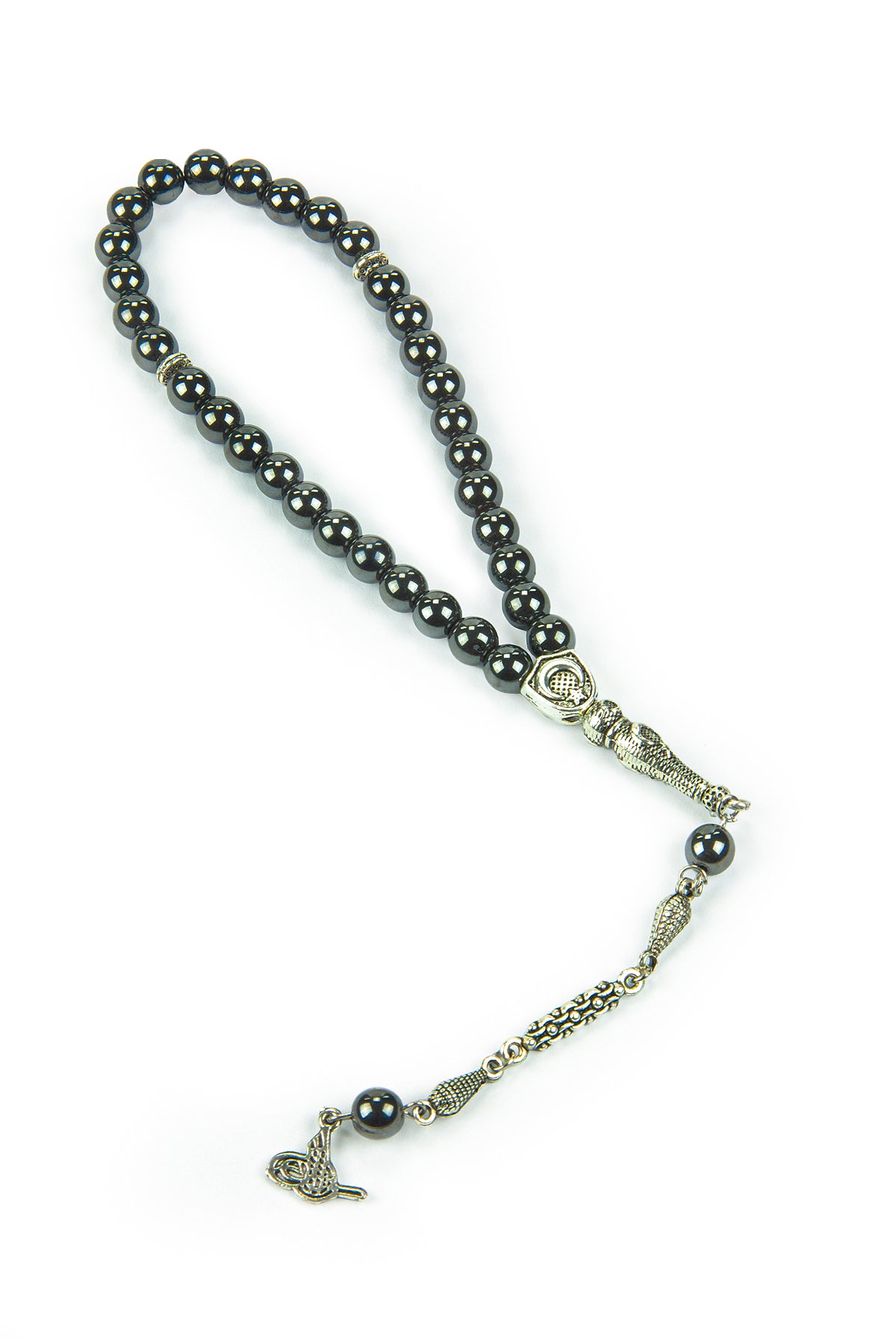 33-Bead Gray Tasbih (Tasbeeh) Rosary | Islamic Prayer Beads with Gift Box | Misbaha for Muslim Men - Ihvan