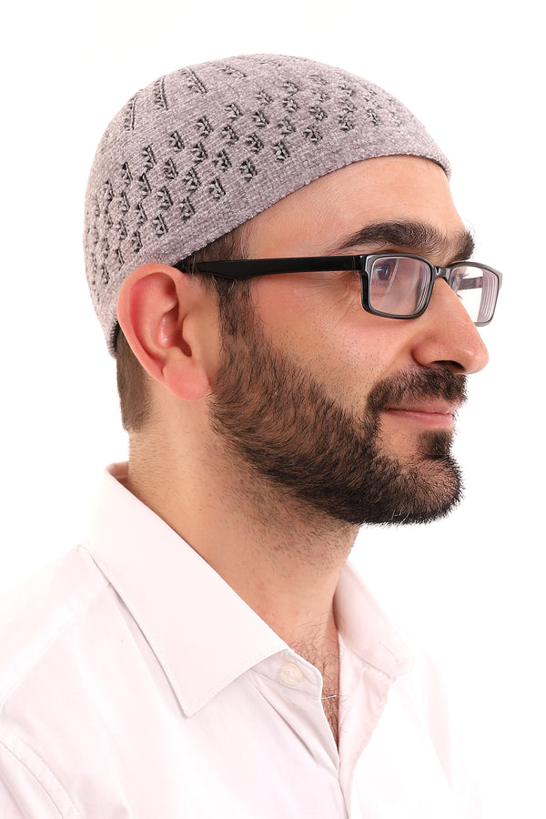 Muslim Winter Velvet Skullcap for Men, Islamic Gifts, Standart Size - ihvan