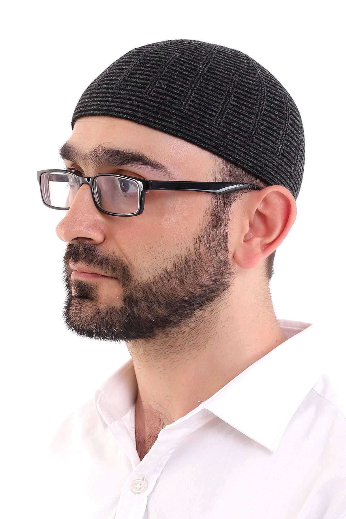 Muslim Winter Wool Knitting Skullcap for Men, Islamic Caps - ihvan