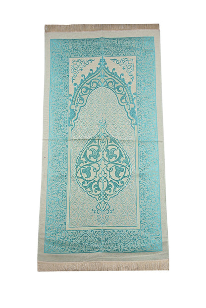 Modern Silky Prayer Rug Gift Set (Sajadah | Tasbih | Decorative Gift Box) - Ihvan
