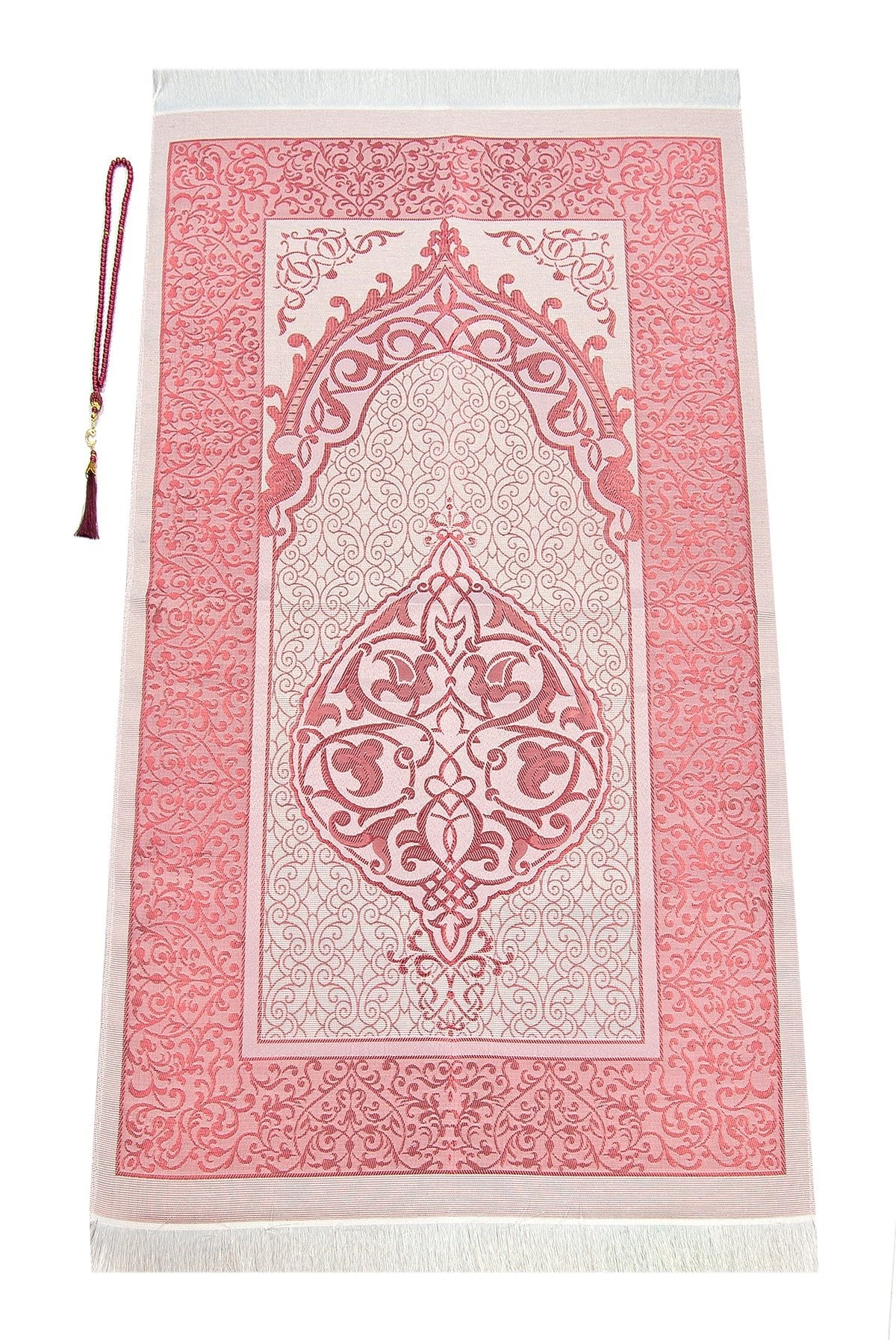 Modern Silky Prayer Rug Gift Set (Sajadah | Tasbih | Decorative Gift Box) - Ihvan