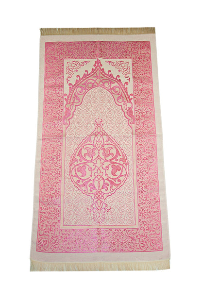 Modern Silky Prayer Rug Gift Set (Sajadah | Tasbih | Decorative Gift Box) - Ihvan