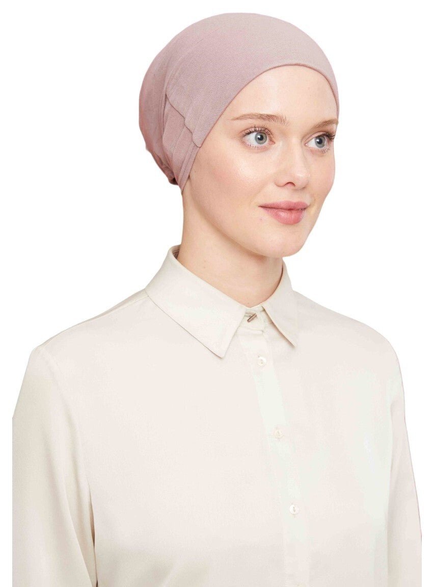 Non-Slip Hijab Undercap | Islamic Women's Hijab Bonnet | Underscarf Bonnet for Muslim Women - Pink - Ihvan