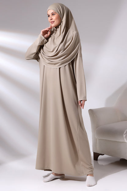 One - Piece Full - Length Long Sleeve Hijab Abaya Dresses for Women - ihvan
