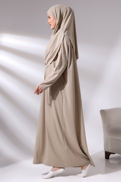 One - Piece Full - Length Long Sleeve Hijab Abaya Dresses for Women - ihvan