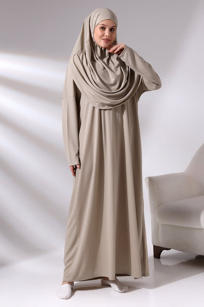One - Piece Full - Length Long Sleeve Hijab Abaya Dresses for Women - ihvan