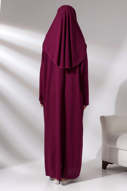 One - Piece Full - Length Long Sleeve Hijab Abaya Dresses for Women - ihvan