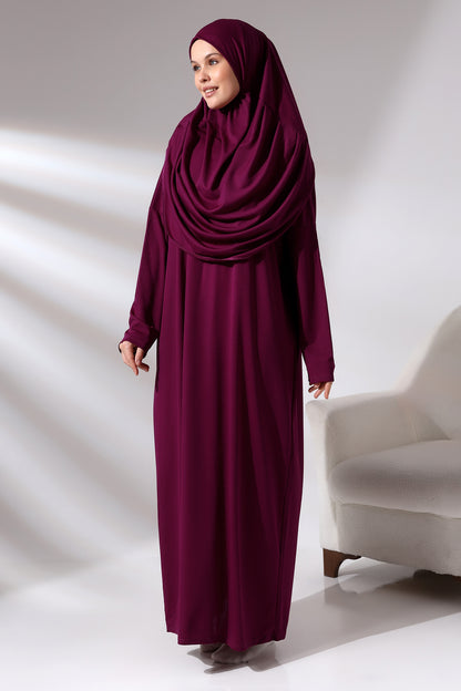 One - Piece Full - Length Long Sleeve Hijab Abaya Dresses for Women - ihvan