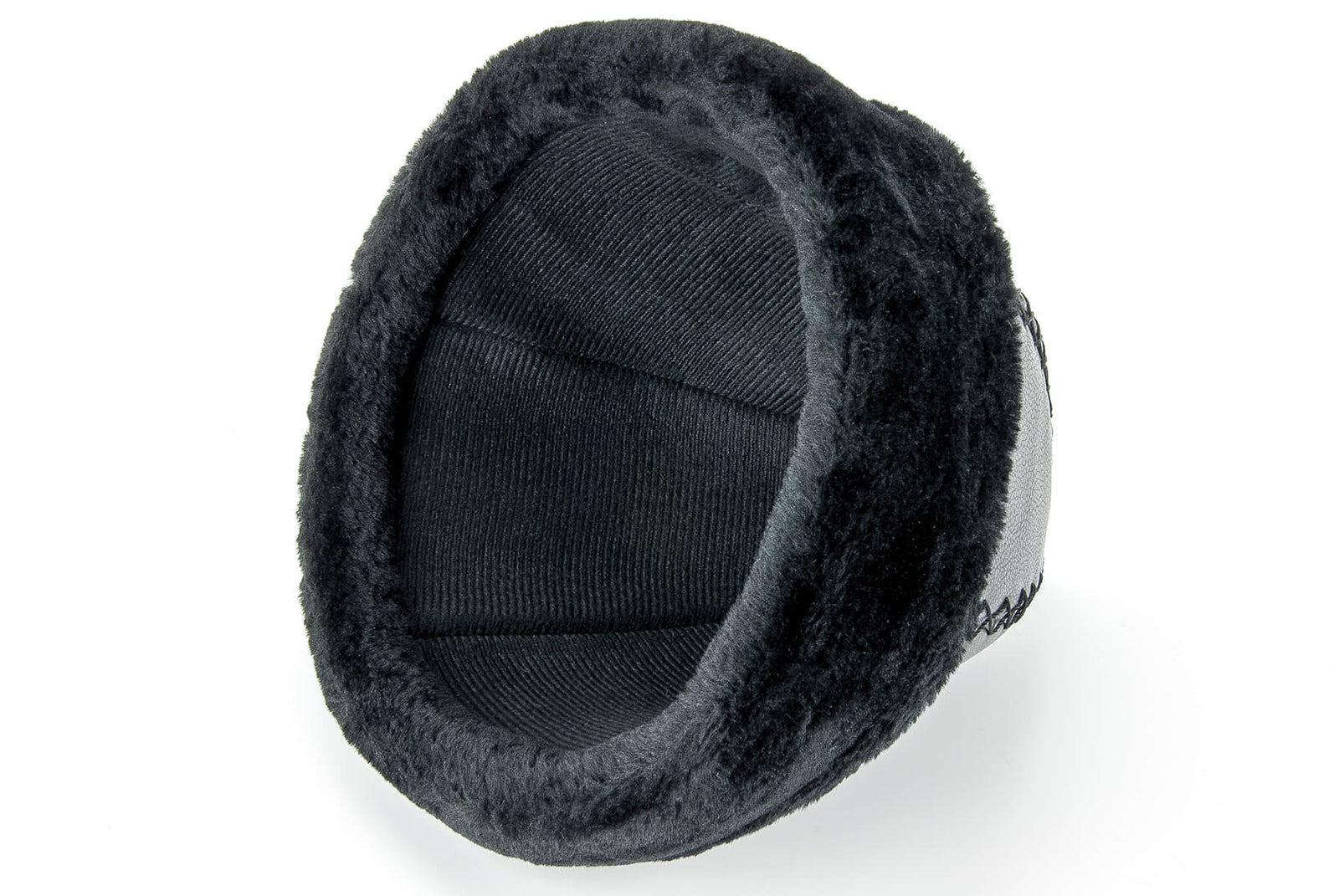 Ottoman Bork Hat | Black Faux Leather & Black Fur Winter Cap | Turkish Heritage Ertugrul Hat - Ihvan