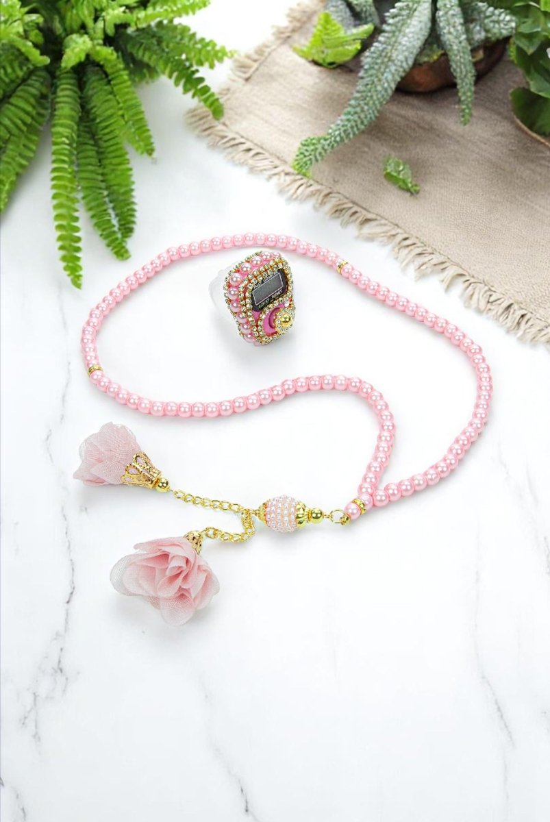 Prayer Rug Gift Set for Mom | (Sajadah | Tasbih | Counter | Decorative Gift Box ) - Ihvan