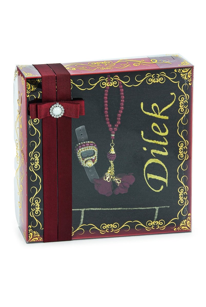 Prayer Rug Gift Set for Mom | (Sajadah | Tasbih | Counter | Decorative Gift Box ) - Ihvan