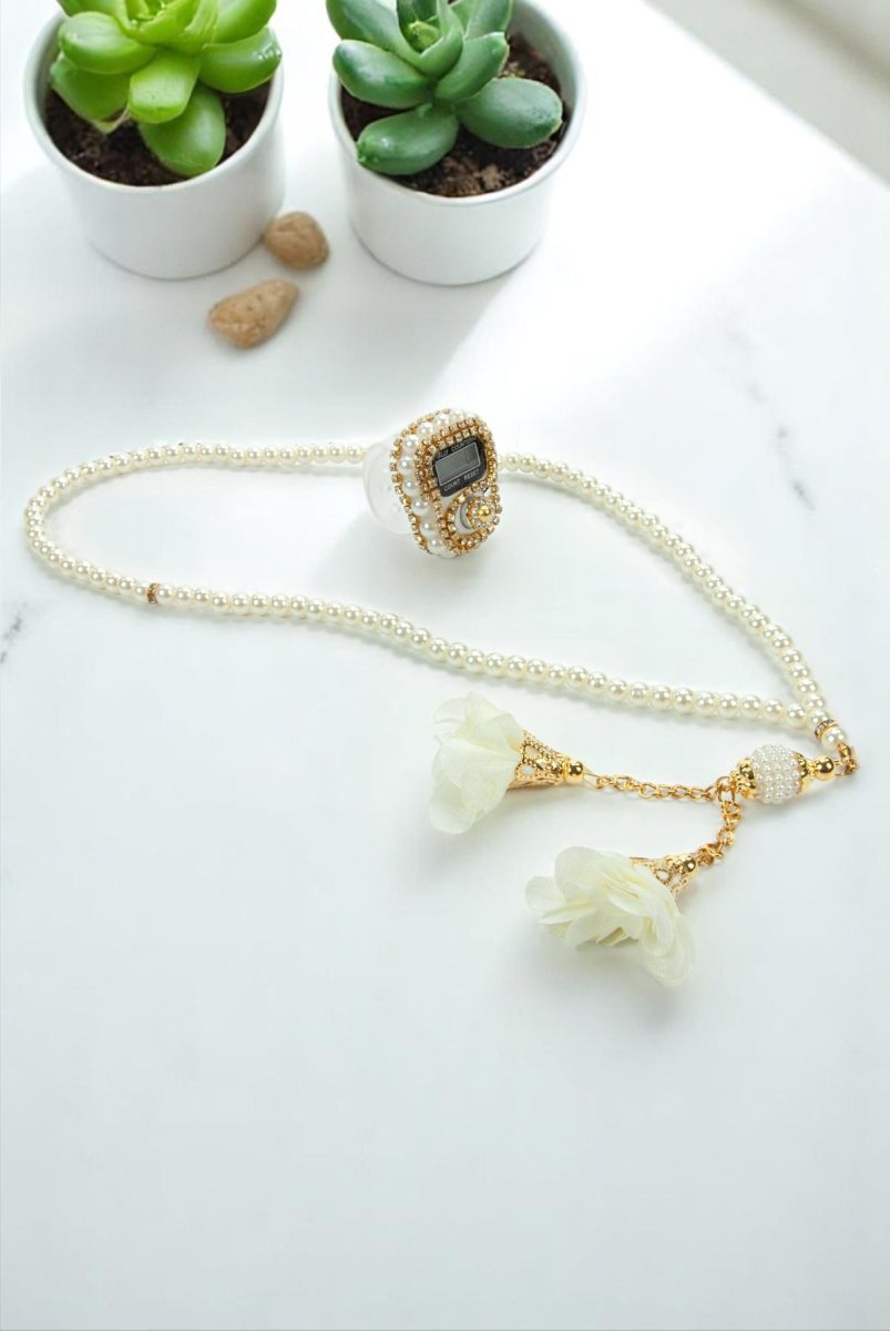 Prayer Rug Gift Set for Mom | (Sajadah | Tasbih | Counter | Decorative Gift Box ) - Ihvan