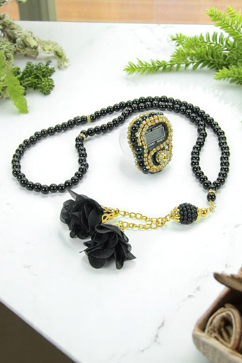 Prayer Rug Gift Set for Mom | (Sajadah | Tasbih | Counter | Decorative Gift Box ) - Ihvan