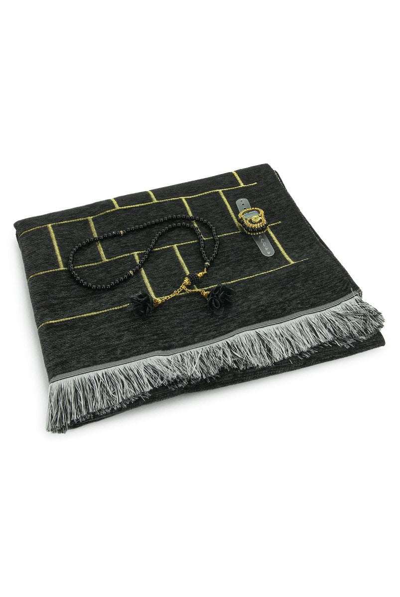 Prayer Rug Gift Set for Mom | (Sajadah | Tasbih | Counter | Decorative Gift Box ) - Ihvan