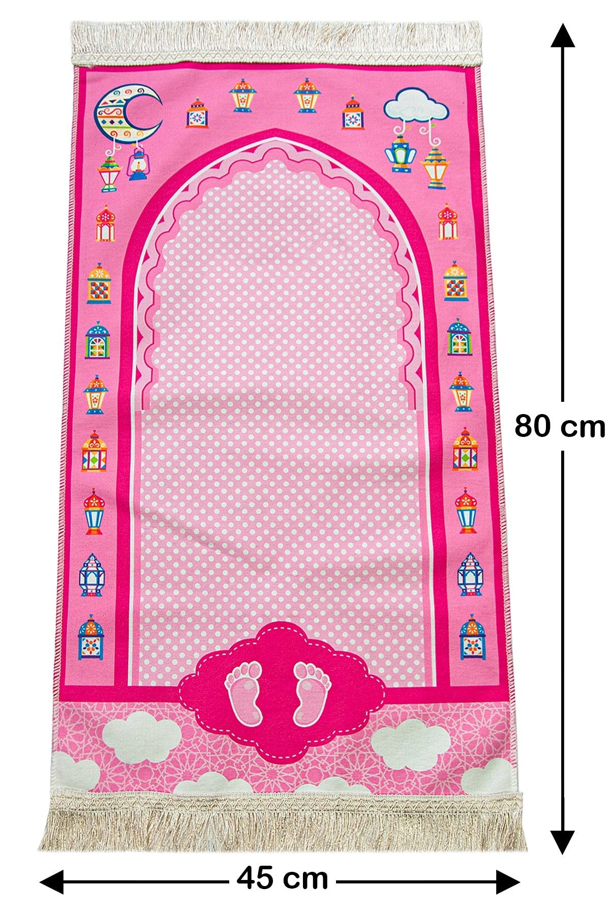 Pink Kids Prayer Mat  | Girls' Prayer Rug (Sajadah, Janamaz) | Tasbih | Coin Box - Ihvan