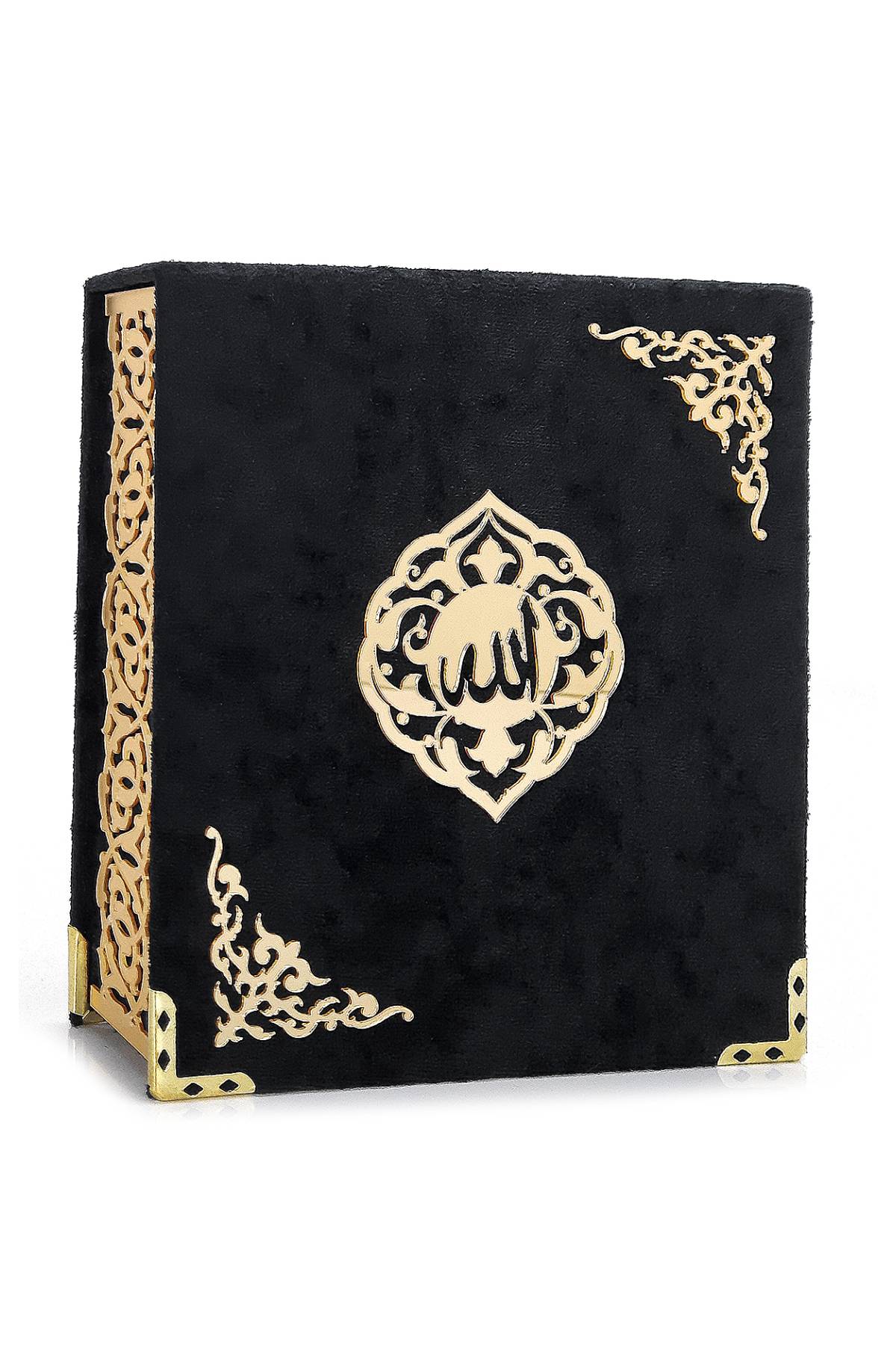 Black Holy Quran Gift Set | Pocket-Size Velvet Qu'ran, Tasbih & Asma ul Husna Box | Islamic Prayer Gift for Ramadan & Eid - Ihvan