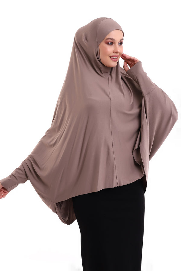 Instant Khimar Hijab with Sleeves | Long Islamic Khimar Headscarf - Ihvan