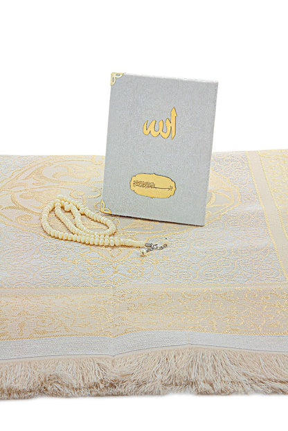 Luxury Velvet Muslim Prayer Gift Set | Prayer Rug (Sajadah)  | Tasbih | Yaseen Book  -  Ihvan