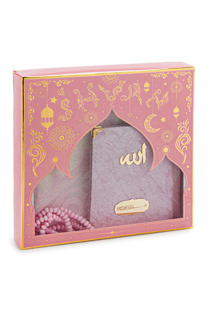 Luxury Velvet Muslim Prayer Gift Set | Prayer Rug (Sajadah)  | Tasbih | Yaseen Book  -  Ihvan
