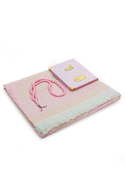 Luxury Velvet Muslim Prayer Gift Set | Prayer Rug (Sajadah)  | Tasbih | Yaseen Book  -  Ihvan
