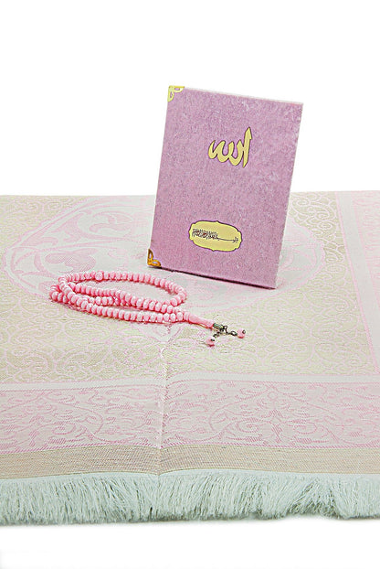 Luxury Velvet Muslim Prayer Gift Set | Prayer Rug (Sajadah)  | Tasbih | Yaseen Book  -  Ihvan