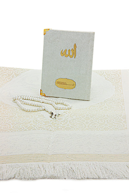 Luxury Velvet Muslim Prayer Gift Set | Prayer Rug (Sajadah)  | Tasbih | Yaseen Book - Ihvan