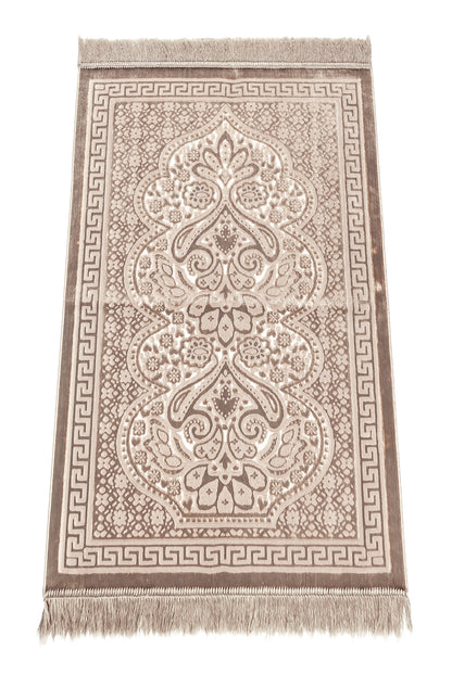 Soft Plush Velvet Muslim Prayer Rug (Sajadah | Janamaz | Salah Mat) - Ihvan