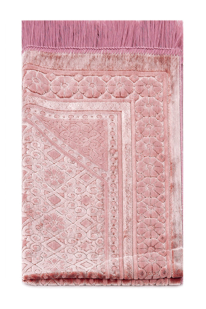 Soft Plush Velvet Muslim Prayer Rug (Sajadah | Janamaz | Salah Mat) - Ihvan