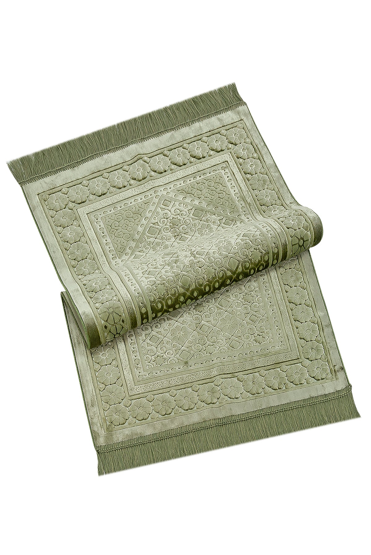 Soft Plush Velvet Muslim Prayer Rug (Sajadah | Janamaz | Salah Mat) - Ihvan