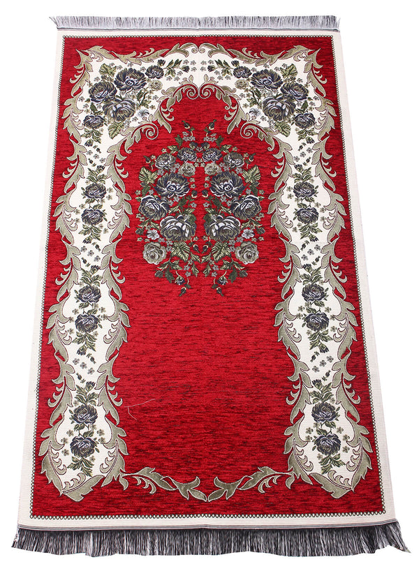Burgundy Velvet Covered Quran Gift Set | Muslim Prayer Rug, Holy Quran & Tasbih & Box - Ihvan