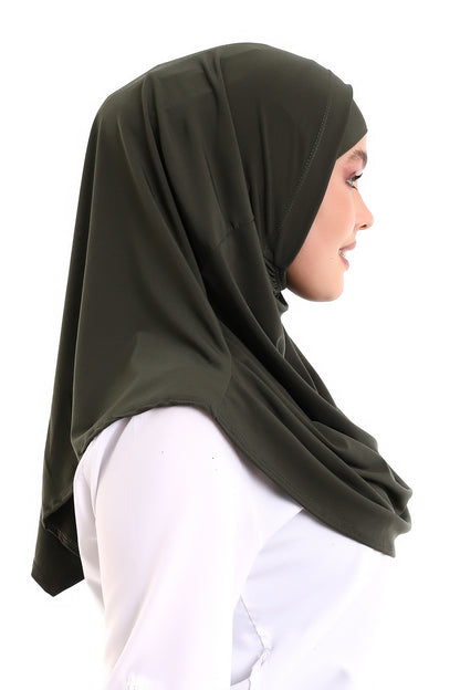 One-Piece Ready-to-Wear Hijab with Inner Bonnet | Full Coverage Islamic Headscarf for Women - Ihvan